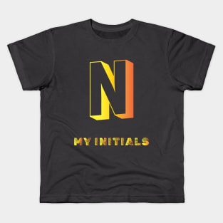 Letter N Letter Art Kids T-Shirt